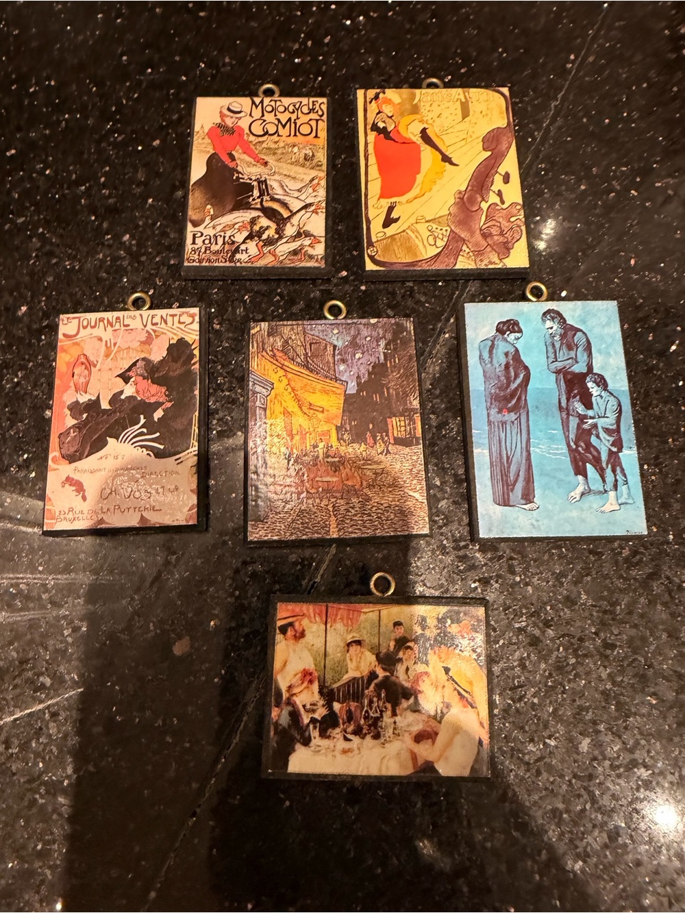 Vintage Lot of 6 Camille Miniatures Artwork